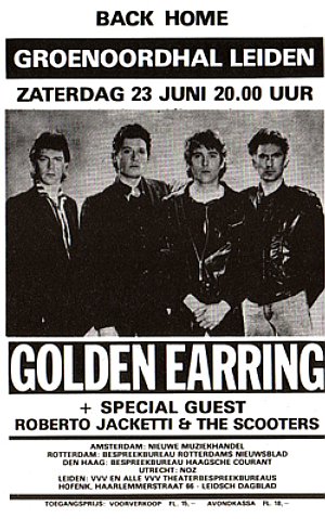 Golden Earring show poster Back Home concert June 23 1984 Leiden - Groenoordhallen
